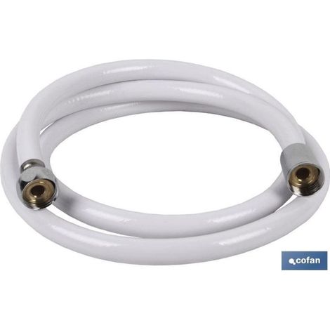Flexo Ducha Pvcon Latón Color Blanco 1,5m (1/4)
