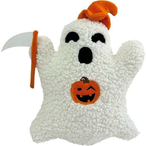 Coussin Fantôme - 20 cm et 30 cm - Décoration Halloween Intérieure Extérieure - Pour Canapé Chaise Lit Terrasse - Lot de 1 (1/5)