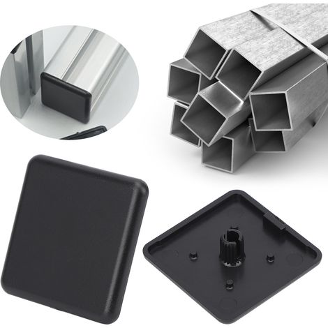 50 embouts, fixations en plastique noir pour profilés en aluminium conformes à la norme européenne 2020/3030/4040 (norme européenne 4040) (1/5)