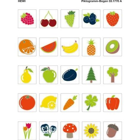 Piktogrammbogen 25 Motive Serie Essen&Trinken 36x36mm (1/4)