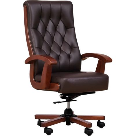 Poltrona CONSUL in pelle marrone