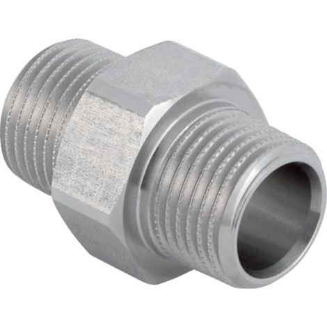 Geberit Mepla Übergang mit Außengewinde MF 1/2" und Außengewinde, Edelstahl, 632.005.00.1 (1/5)