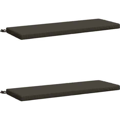 Cojines para bancos SOEST 2 uds. 100% Poliéster Gris antracita vidaXL