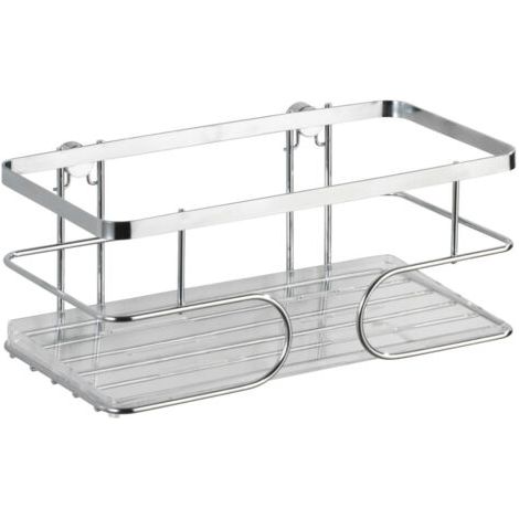 Etagère douche murale, panier de douche mural, Premium, Acier Inox, 24x10x13,5 cm, Brillant (1/4)