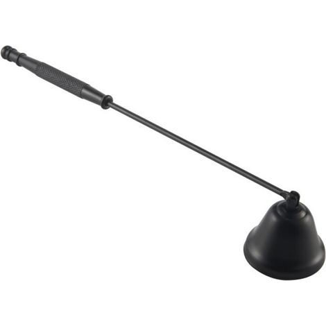 1 Extincteur de bougie, Acier inoxydable, Forme cloche vintage, Noir, 21x3.5cm, Pour maison mariage hôtel (1/5)