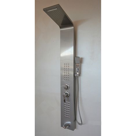 Colonne de douche hydromassante Fra9010 Satiné En Acier Inoxydable 18/10 Frascio (1/4)