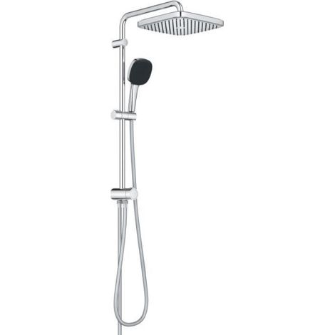 Grohe – Colonne de douche avec inverseur manuel – Douche de tête 25cm 2 jets Pluie/SmartRain – Pommeau 11cm 2 jets Pluie/Stimulant – Finition chromée (1/4)