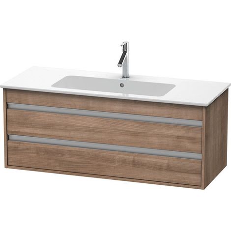 Pensile Duravit Ketho Vanity 6431, 2 cassetti, incl. apertura per sifone e grembiule, 1200 mm, per ME by Starck 233612, Colore (anteriore/corpo): Ciliegio del Ticino - KT643107373