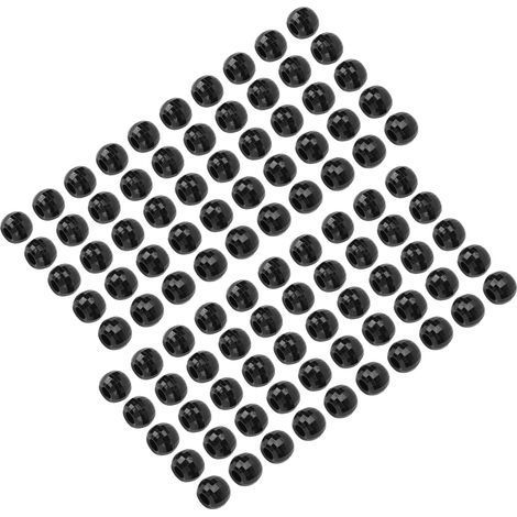 100 perles décoratives pour dreadlocks, lot économique, couleur noir intense, diamètre 12mm, idéal coiffure ethnique (1/5)
