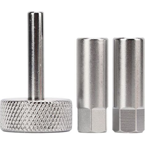 Questo kit di attrezzi per la regolazione delle punterie, composto da tre pezzi, include punterie KIMISS per moto e scooter, una chiave a bussola autobloccante da 8-9 mm e un cacciavite. (1/5)