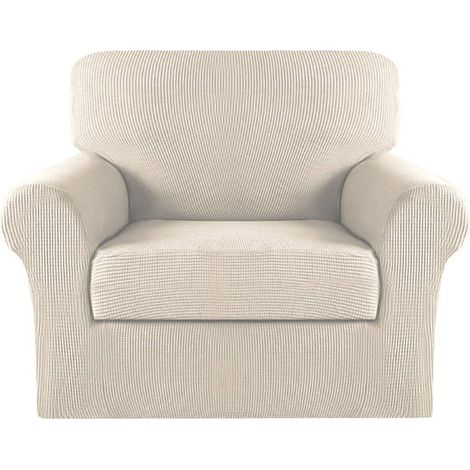 Pieces Chair Covers Chair Covers for Living Room Armchair Sofa Covers Couch Cover with Arm Washable Furniture Protector for Chairs Thick Jacquard Fabric (Chair, Biscotti Beige) (1/5)