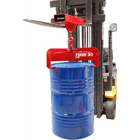 Pinza per fusti semiautomatica verticale - Fusti con bordo metallico o plastico da 220 L - Carico max 600 kg - 840006558