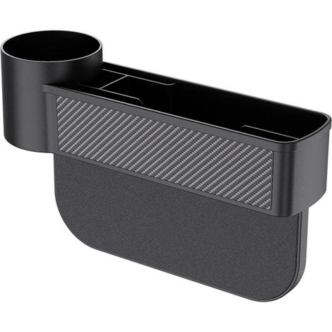 Range-boire de voiture, organiseur de console centrale, 26,1x7,6x16,7 cm, noir. (1/5)