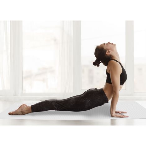 Tappetino Yoga Sport Ginnastica 65x200cm Antiscivolo Colore Bianco (1/4)