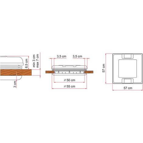 Fenêtre de toit 50x50 avec moustiquaire – Store enrouleur – Épaisseur de toit 27 à 70mm – Microventilation intégrée – Fiamma