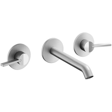 Groupe Exterieur Double Commande De Lavabo Piega Inox - CRISTINA ONDYNA PA24228