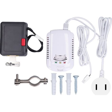 Détecteur de fuite de gaz propane naturel avec alarme et vanne intelligente électrique, contrôleur AC90240V, prise américaine (1/5)