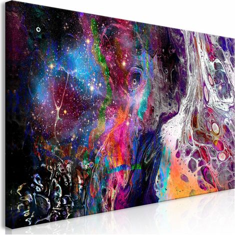 Tableau galaxie colorée large - 120 x 60 cm (1/4)