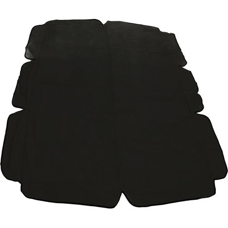 Housse de remplacement pour balancelle extérieure imperméable, tissu Oxford 420D enduit argenté, tonnelle de balançoire pour jardin patio noir (1/5)