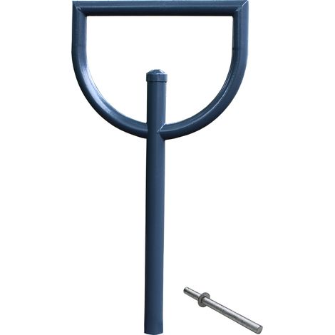 Fahrradanlehnbügel 118x56cm Stahl feuerverzinkt pulverbeschichtet Ø60mm einbetonieren Anthrazit Typ D (1/5)