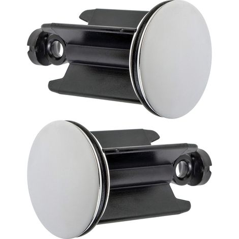 Grille d'évacuation, lot de 2 unités, 40 mm, finition chromée, forme universelle, pour l'entretien de la salle de bain, du lavabo ou de la baignoire.-AquaForge (1/5)