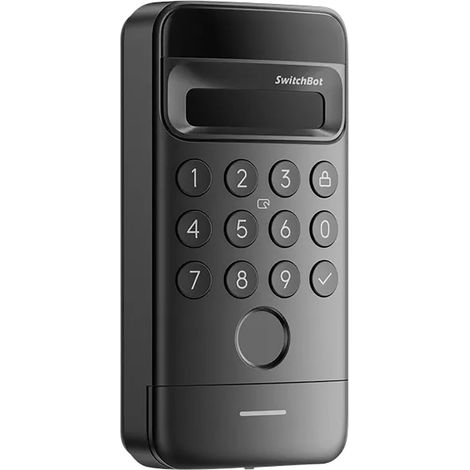 SWITCHBOT Serrure connectée intelligente, Keypad Vision pour verrou, noir (1/5)