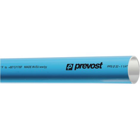 Prevost – Tuyau à air comprimé en aluminium bleu – Diamètre extérieur 25 mm – Longueur 5,5 m – Pression nominale 10 bars – Pour usage professionnel