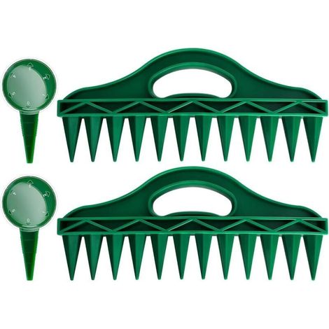 12-hole planter with integrated garden drill and seed dispenser – Galvanized steel, ergonomic design