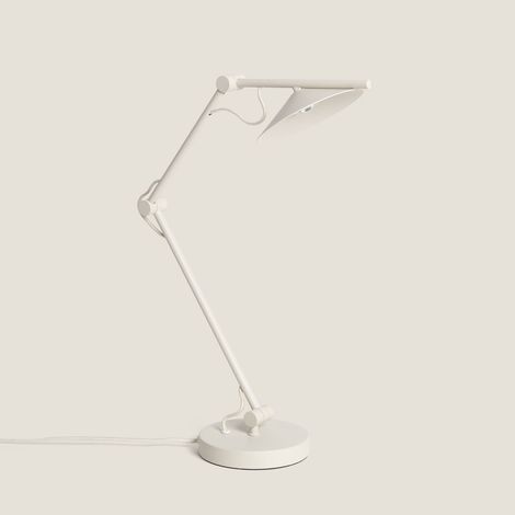 Lámpara de Mesa LED 8W Metal Evian Blanco Roto
