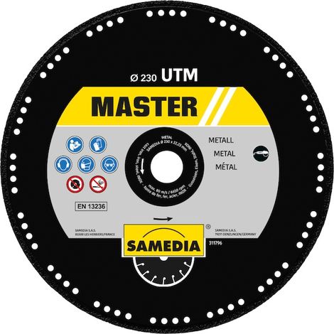 Disque diamant MASTER UTM - Ø 230 mm - Ø alésage 22.2 mm - SAMEDIA