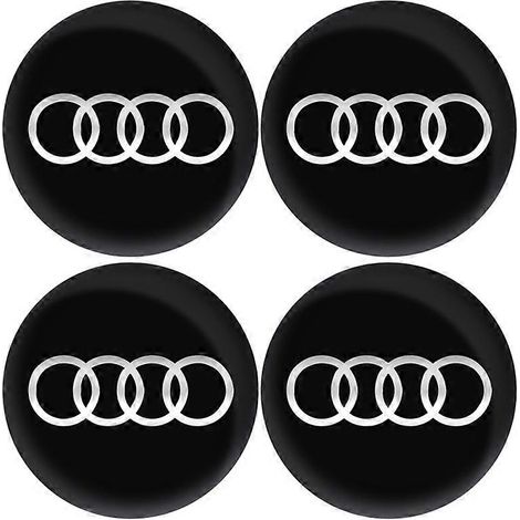 Autocollant emblème pour cache-moyeu de roue 56/60/63/65/68 mm compatible avec S Line A1 A3 A4 A5 A6 A7 A8 B8 Q2 Q3 Q5 Q7 Q8 TT S3 S4 S7 S8 RS