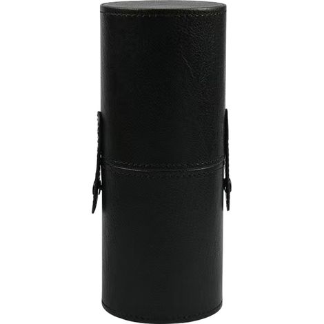 Boîte De Rangement Pour Pinceaux À Maquillage - Cuir PU - Fermeture À Clapet Intégrée - 20 x 8 cm - Blanc Noir Violet Jaune - 1 Pièce (1/5)