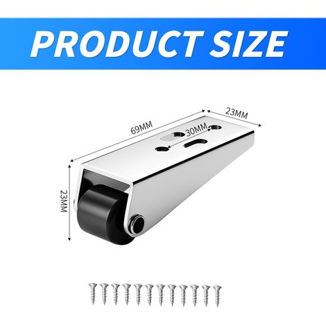 JSSEVN - Furniture moving wheels, 8 universal mini fixed casters with screws included for kitchen utensils, household appliances and small furniture (1/5)