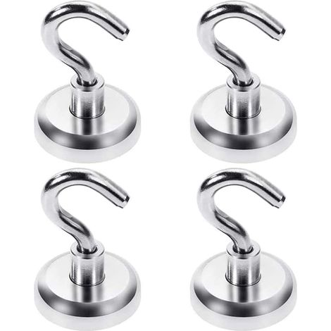 Set mit 4 Neodym-Magnethaken – 25 mm – Für Küche, Bad, Garage, Büro (1/5)