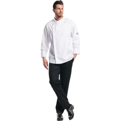 Pantalon de cuisine mixte Chaud Devant Nero noir 46