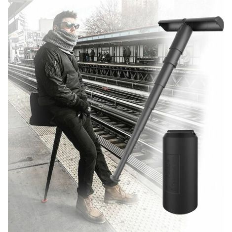 Tabouret pliant portable. Poids maximal supporté : 200 kg. Tabouret télescopique réglable en hauteur, idéal pour les activités de plein air, les voyages, les pique-niques, le jardinage, les barbecues, (1/5)