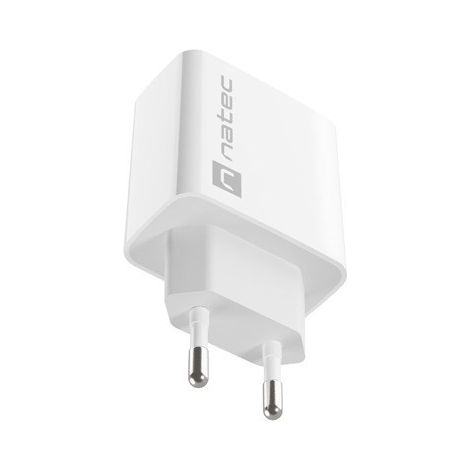 Universální nabíječka Natec RIBERA 20W 1X USB-A + 1X USB-C, bílá (1/5)