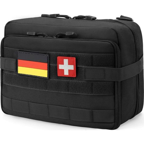 Taktische Erste-Hilfe-Tasche mit MOLLE-System, groß, für Outdoor und Reisen
