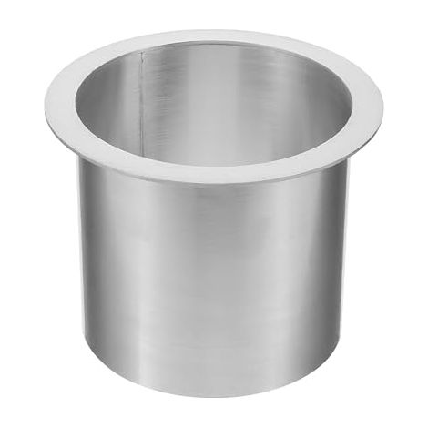 Chute À Déchets Intégrée Au Comptoir En Acier Inoxydable Poubelle Cuisine Inox Ronde Avec Œillet 17.00X17.00X10.00 Cm Pour Plan De Travail Cuisine Et Bureau (1/5)