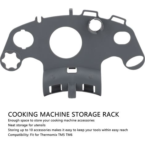 Ortviai Support pour Robot Cuisine Thermomix TM5/TM6 – Porte-accessoires en ABS, capacité 10 pièces, installation rapide (1/4)