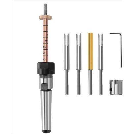 Kit de fabrication de stylos, ensemble de coupe d'arbre et de support, mandrin de tournage en bois pour accessoires de tour à bois (1/4)