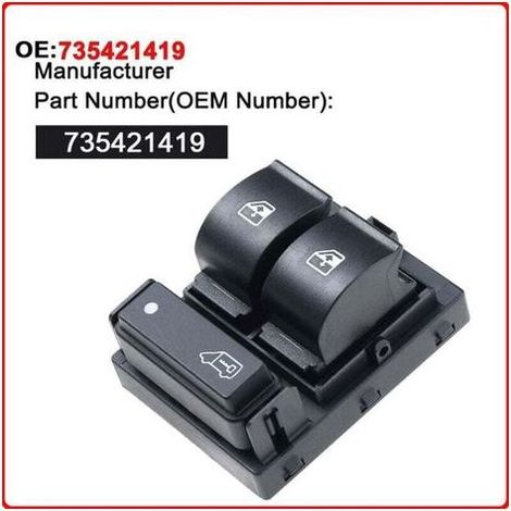 Bouton de commutation de fenêtre électrique de voiture pour relais Citroen Fiat Doblo Ducato Peugeot Boxer 735421419 (1/5)