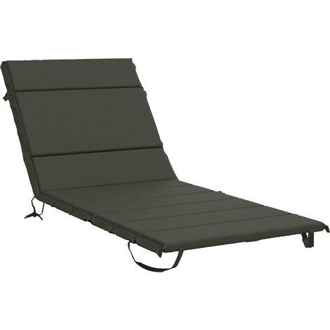 Sunlounger Cushion GEMERT 100% Polyester Anthracite vidaXL