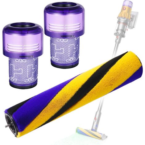 Filtre et brosse de rechange pour aspirateur Dyson V12 Detect Slim Series - Accessoires comprenant 1 brosse et 2 filtres (1/5)