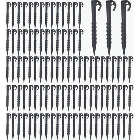 Lot De 100 Piquets Fixation Pour Câbles Périphériques, Piquet Fil Robot Tondeuse, Accessoires Tondeuses à Gazon Robot, Tente Camping (14.5cm) - 14.5cm (1/5)