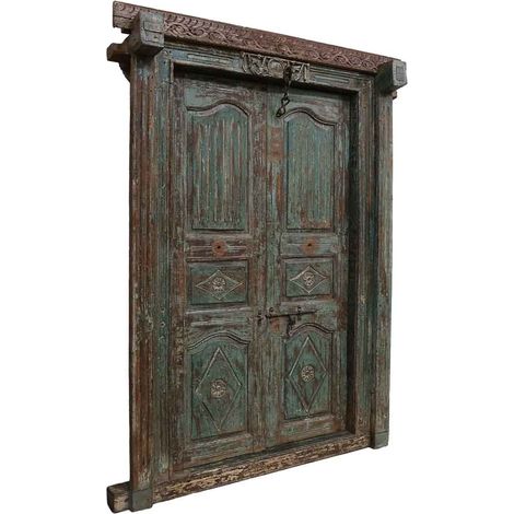 Puerta de madera marron 160x27x216h cm
