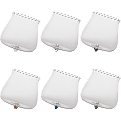 Zafferano Set 6 Bicchieri Pirolo Tumbler in vetro borosilicato colori assortiti, design dinamico e originale, alta resistenza termica per ogni tavola