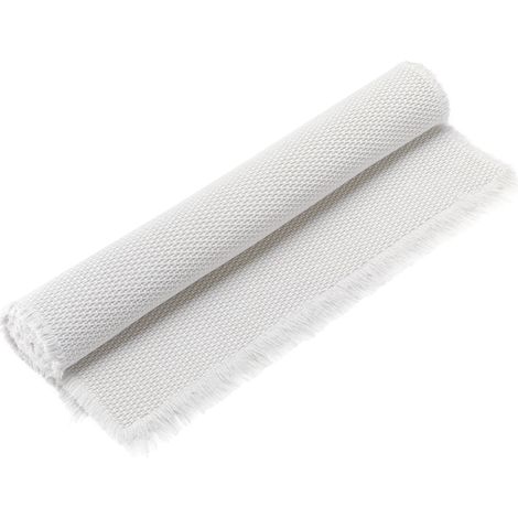 VIVARAISE - Tapis de bain uni Vivaraise Elly en coton 100% - Blanc - 70 x 140 cm