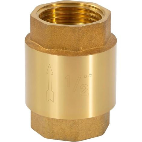 Robustes, rostfreies und wasserdichtes 1/2-Zoll-Rückschlagventil aus Messing zur Verwendung mit Pumpen, Springbrunnen, Waschmaschinen, Gartenanlagen, Regenwasseranlagen oder Fässern.