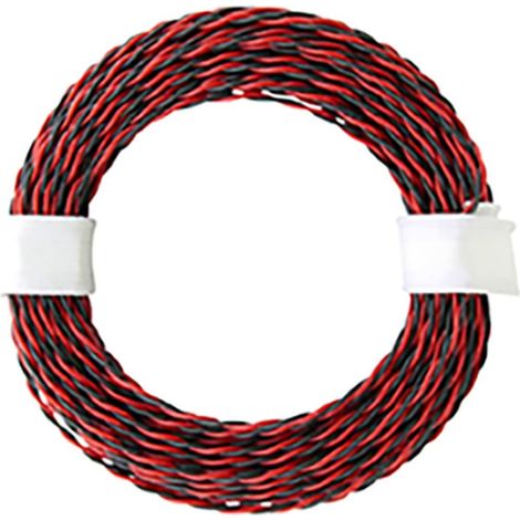 econ connect KZL2X004RTSW10 Fil de câblage 2 x 0.04 mm² rouge/noir 10 m C891902